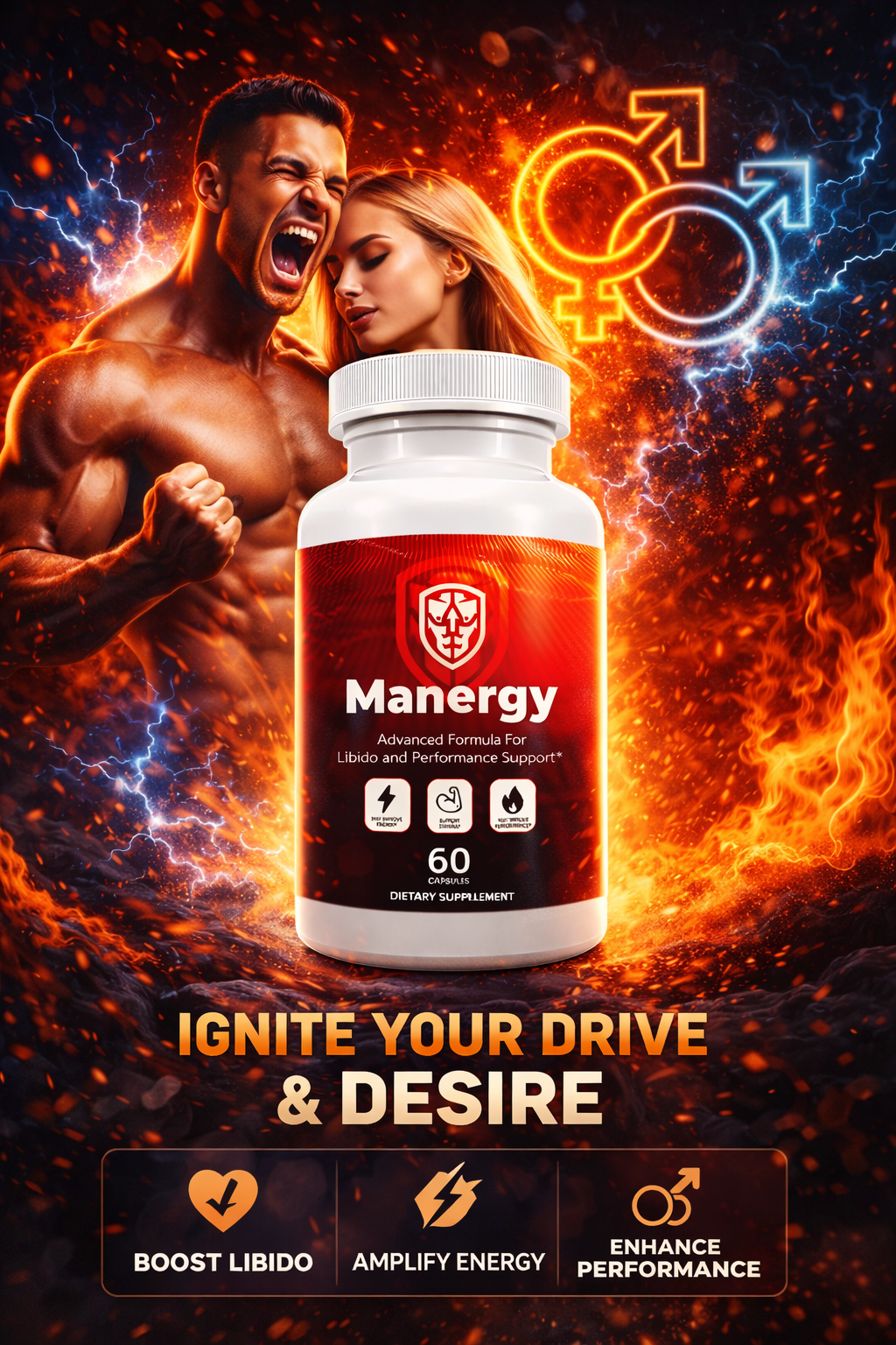 Manergy Male Vitality and Performance Support Supplement
